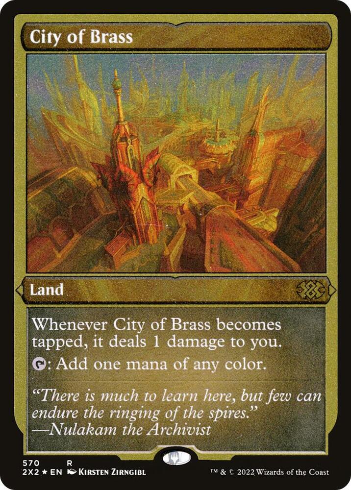City of Brass (Foil Etched) (570) [Double Masters 2022] [Etched]