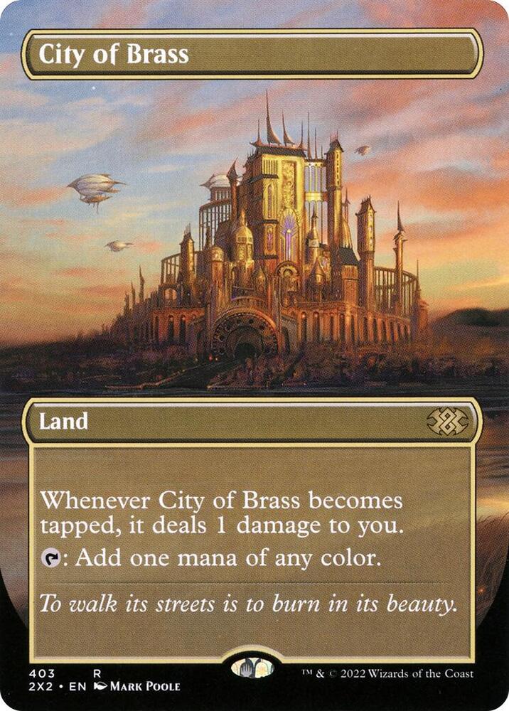 City of Brass (Borderless) (403) [Double Masters 2022] [Borderless]