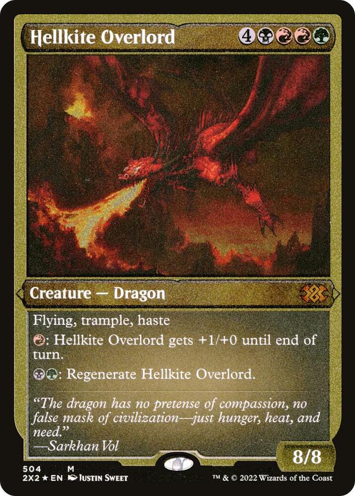 Hellkite Overlord (Foil Etched) (504) [Double Masters 2022]