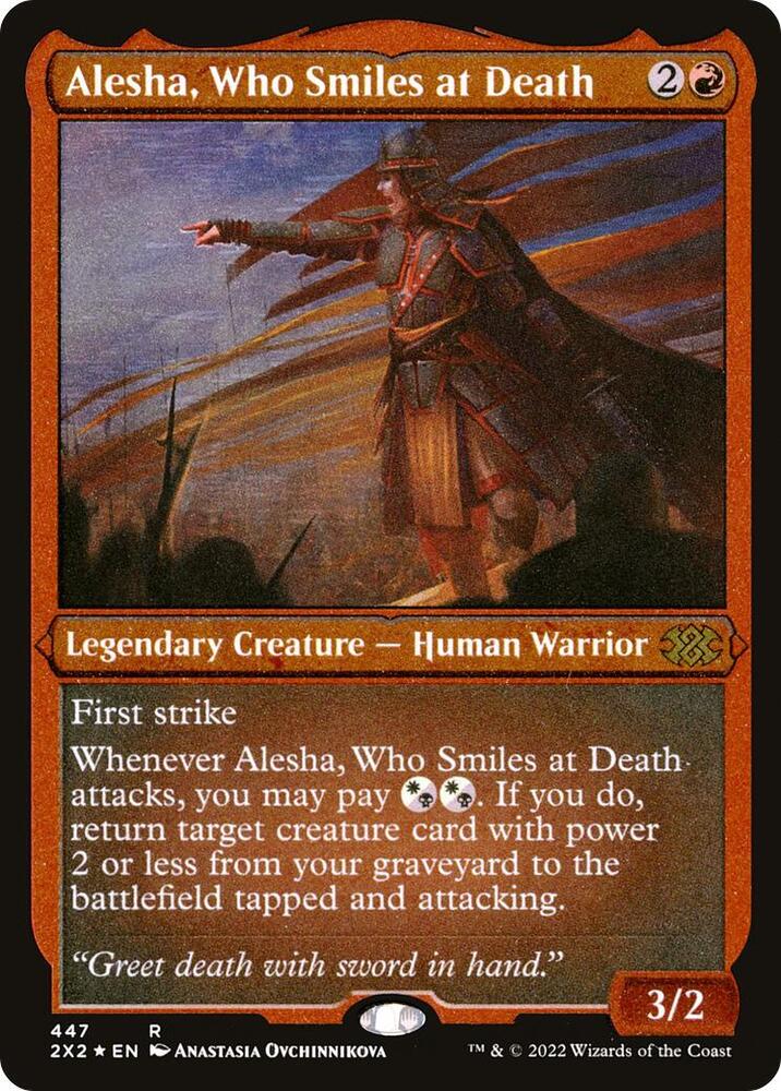 Alesha, Who Smiles at Death (Foil Etched) (447) [Double Masters 2022]