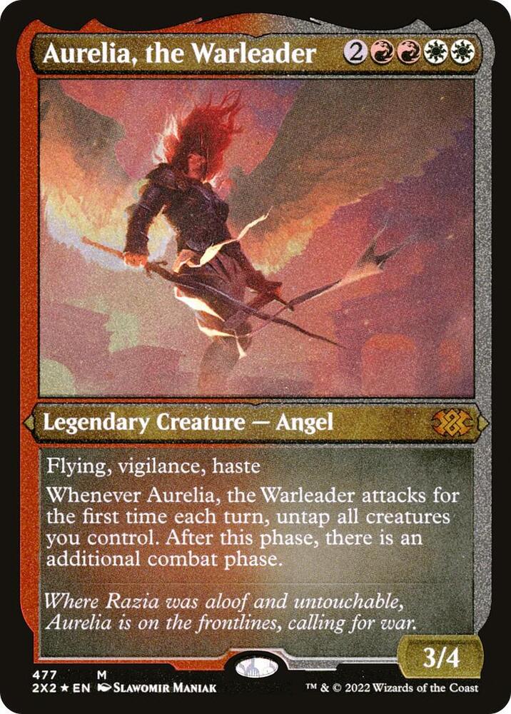 Aurelia, the Warleader (Foil Etched) (477) [Double Masters 2022]