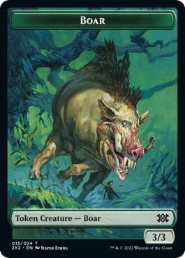 Boar // Soldier Double-Sided Token (15 // 7) [Double Masters 2022]