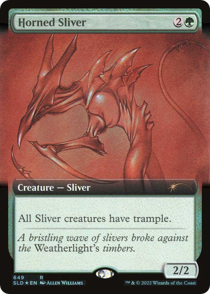 Horned Sliver (Extended Art) (649) [Secret Lair Drop] [Extended Art]