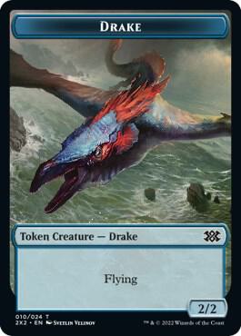 Drake // Angel Double-Sided Token (10 // 3) [Double Masters 2022]