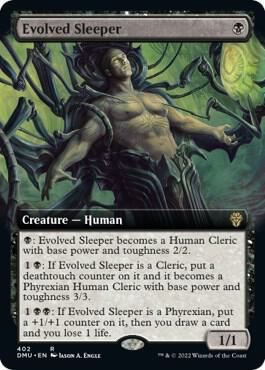 Evolved Sleeper (Extended Art) (402) [Dominaria United] [Extended Art]