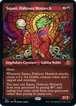 Squee, Dubious Monarch (Textured Foil) (332) [Dominaria United] [Showcase]