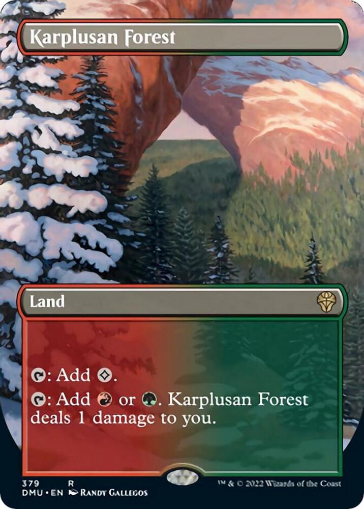 Karplusan Forest (Borderless) (379) [Dominaria United] [Borderless]