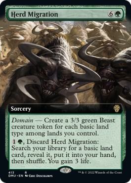 Herd Migration (Extended Art) (413) [Dominaria United] [Extended Art]