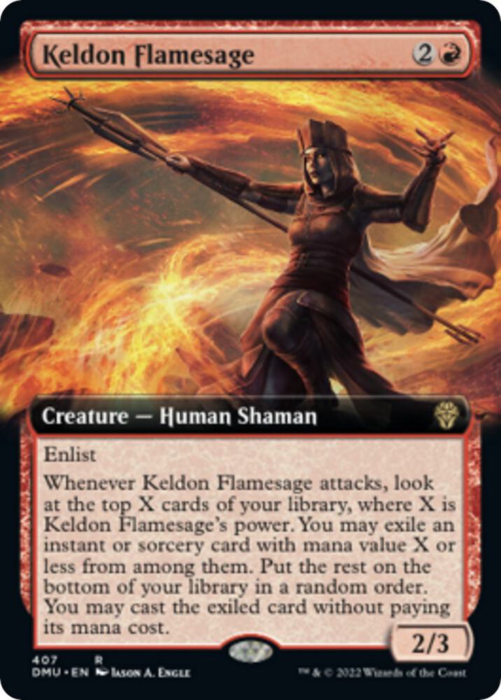 Keldon Flamesage (Extended Art) (407) [Dominaria United] [Extended Art]