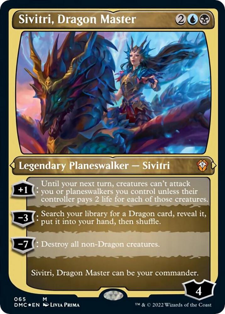Sivitri, Dragon Master (Foil Etched) (65) [Dominaria United Commander]