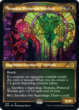 Nemata, Primeval Warden (Textured Foil) (349) [Dominaria United] [Showcase]