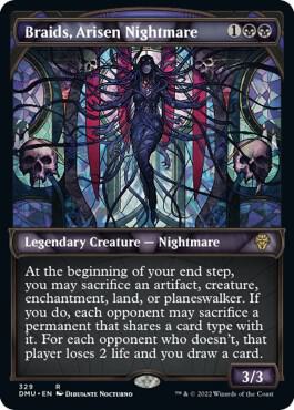 Braids, Arisen Nightmare (Textured Foil) (329) [Dominaria United] [Showcase]