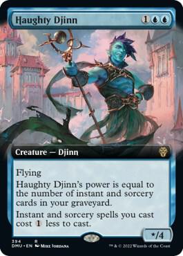 Haughty Djinn (Extended Art) (394) [Dominaria United] [Extended Art]