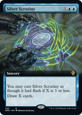 Silver Scrutiny (Extended Art) (395) [Dominaria United] [Extended Art]