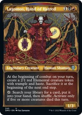 Lagomos, Hand of Hatred (Textured Foil) (345) [Dominaria United] [Showcase]