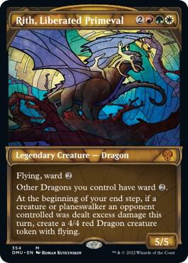Rith, Liberated Primeval (Textured Foil) (354) [Dominaria United] [Showcase]