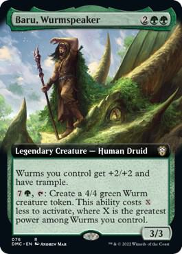 Baru, Wurmspeaker (Extended Art) (76) [Dominaria United Commander] [Extended Art]