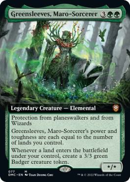 Greensleeves, Maro-Sorcerer (Extended Art) (77) [Dominaria United Commander] [Extended Art]