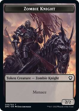 Zombie Knight // Warrior Double-Sided Token (5 // 4) [Dominaria United Commander]