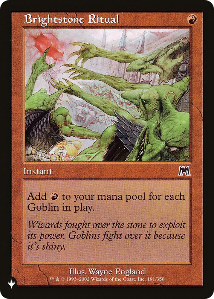Brightstone Ritual (191/350) [The List]
