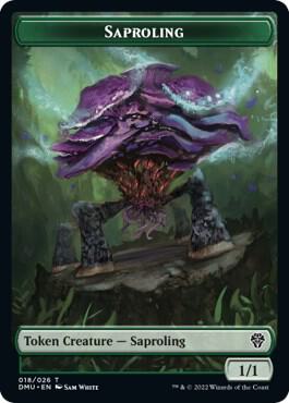 Saproling // Dragon Double-Sided Token (18 // 10) [Dominaria United]