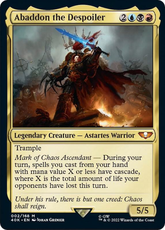 Abaddon the Despoiler (Surge Foil) (2) [Warhammer 40,000 Commander]