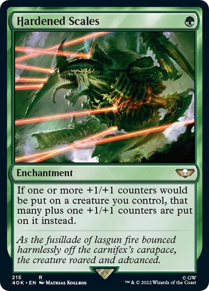 Hardened Scales (Surge Foil) (215) [Warhammer 40,000 Commander]