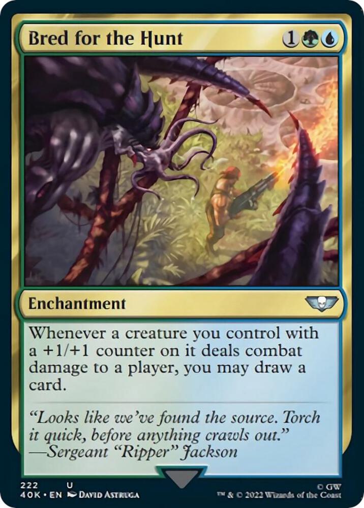 Bred for the Hunt (Surge Foil) (222) [Warhammer 40,000 Commander]