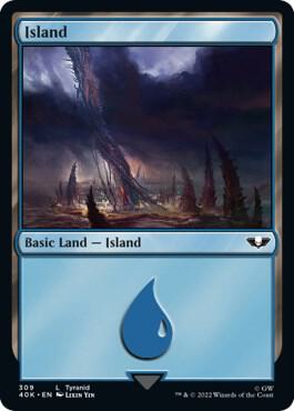 Island (309) (Surge Foil) [Warhammer 40,000 Commander]