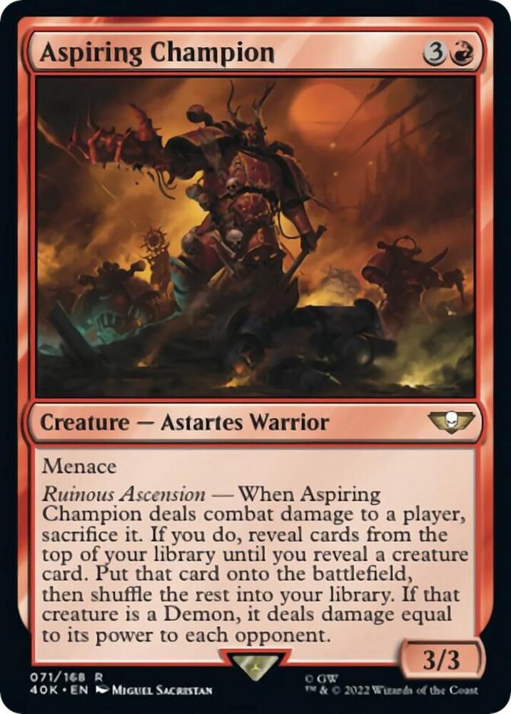 Aspiring Champion (Surge Foil) (71) [Warhammer 40,000 Commander]