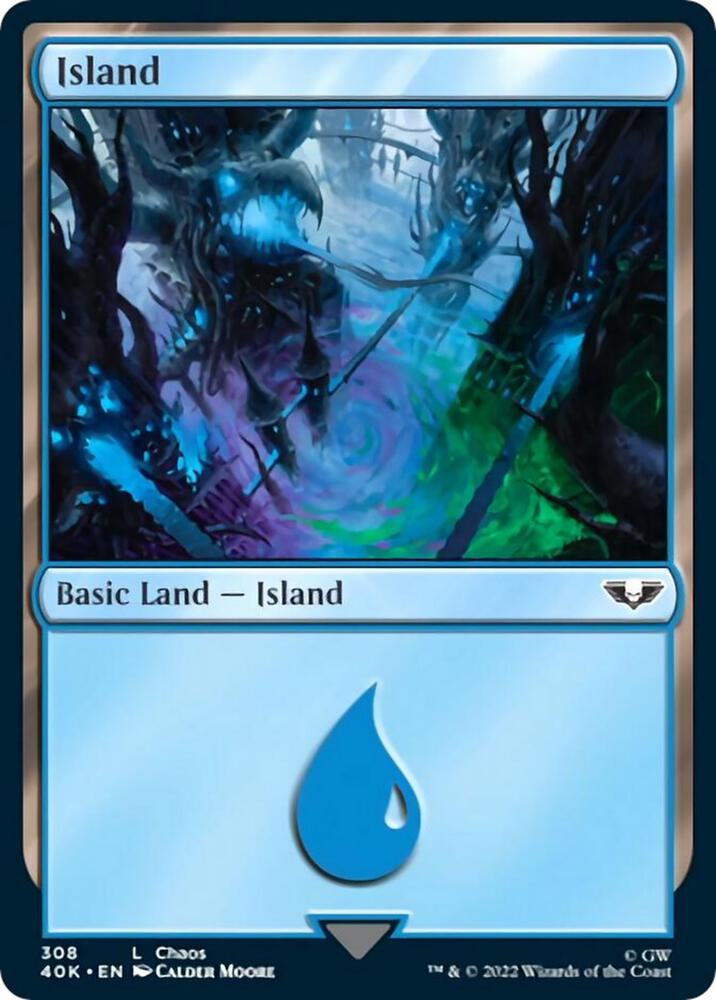 Island (308) (Surge Foil) [Warhammer 40,000 Commander]