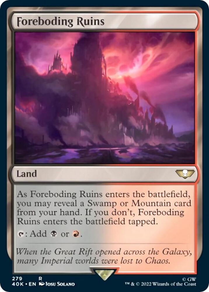 Foreboding Ruins (Surge Foil) (279) [Warhammer 40,000 Commander]