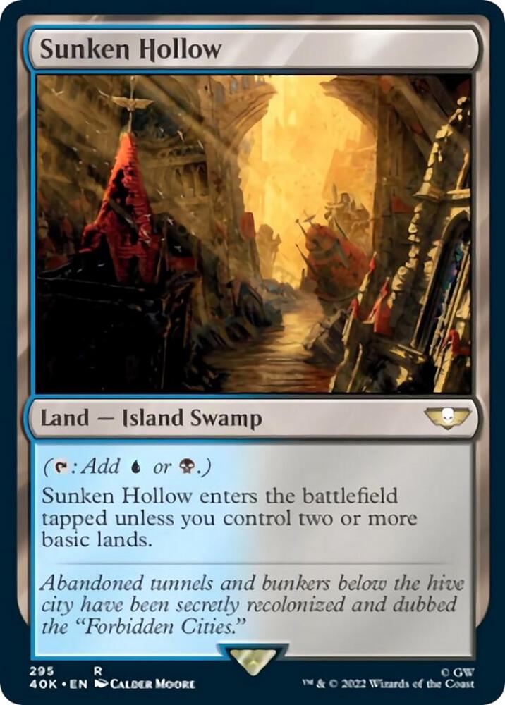 Sunken Hollow (Surge Foil) (295) [Warhammer 40,000 Commander]