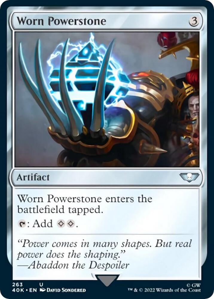 Worn Powerstone (Surge Foil) (263) [Warhammer 40,000 Commander]