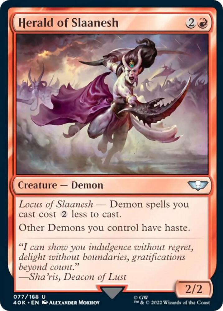 Herald of Slaanesh (Surge Foil) (77) [Warhammer 40,000 Commander]