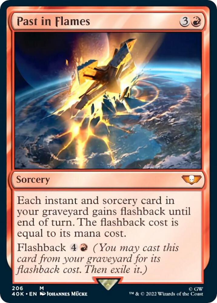 Past in Flames (Surge Foil) (206) [Warhammer 40,000 Commander]