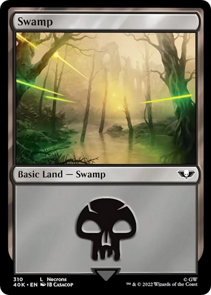 Swamp (310) (Surge Foil) [Warhammer 40,000 Commander]