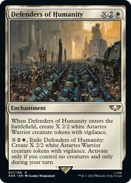 Defenders of Humanity (Surge Foil) (11) [Warhammer 40,000 Commander]