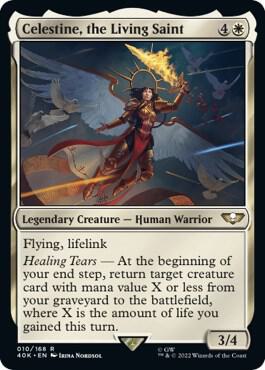 Celestine, the Living Saint (Surge Foil) (10) [Warhammer 40,000 Commander]