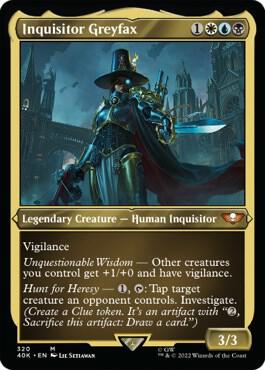 Inquisitor Greyfax (Display Commander) (Foil Etched) - Thick Stock (320) [Warhammer 40,000 Commander] [Etched]