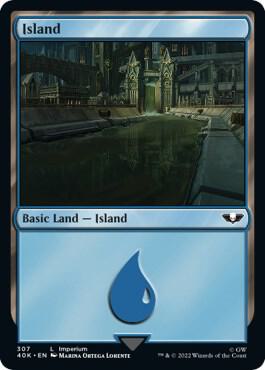 Island (307) (Surge Foil) [Warhammer 40,000 Commander]