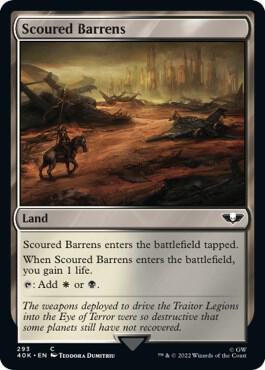 Scoured Barrens (Surge Foil) (293) [Warhammer 40,000 Commander]