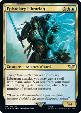 Epistolary Librarian (Surge Foil) (118) [Warhammer 40,000 Commander]