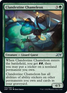 Clandestine Chameleon (134) [Unfinity]