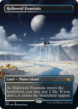 Hallowed Fountain (Borderless) (Galaxy Foil) (528) [Unfinity] [Borderless]