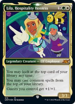 Lila, Hospitality Hostess (Showcase) (Galaxy Foil) (513) [Unfinity] [Showcase]