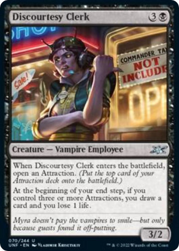 Discourtesy Clerk (70) [Unfinity]