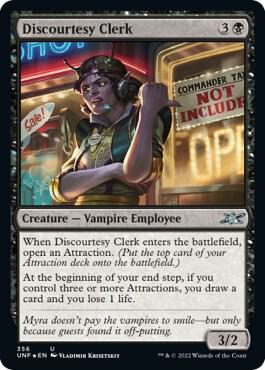 Discourtesy Clerk (Galaxy Foil) (356) [Unfinity]