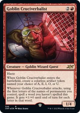 Goblin Cruciverbalist (Galaxy Foil) (396) [Unfinity]
