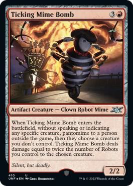 Ticking Mime Bomb (Galaxy Foil) (410) [Unfinity]